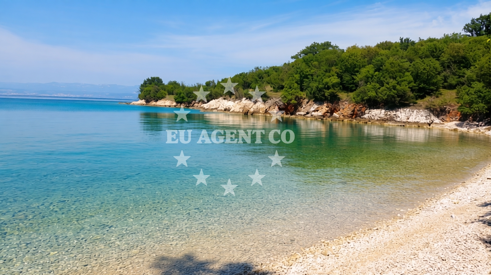 Sea and coastal view of Brzac bay in Glavotok 4, Krk