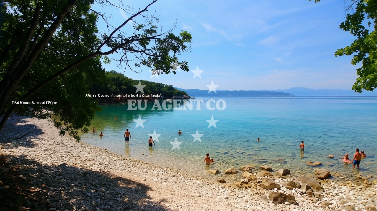Beach facilities and surroundings at Brzac bay in Glavotok 4, Krk