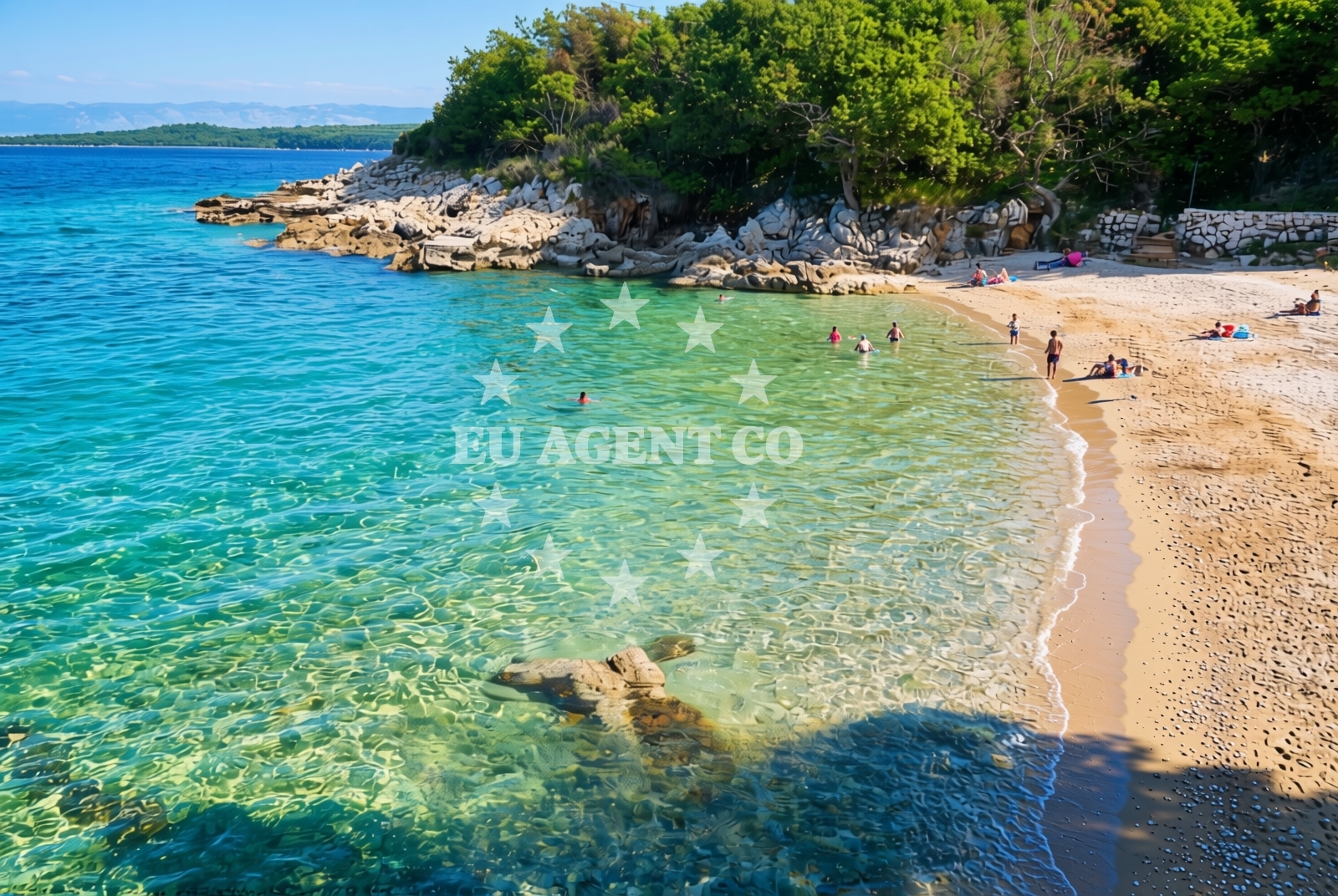 Additional view of Brzac beach in Glavotok 4, Krk
