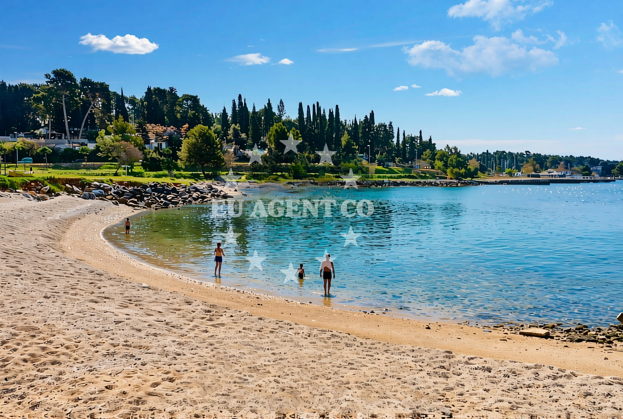 Sea and coastal view of Bubani: beaches and coves in Bubani