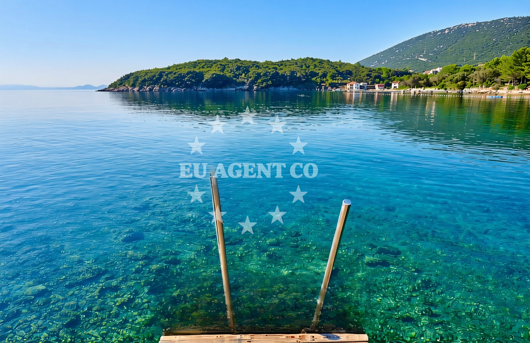 Sea and coastal view of Bučanje sredina, Nerezine (Lošinj) Beach in Bučanje sredina