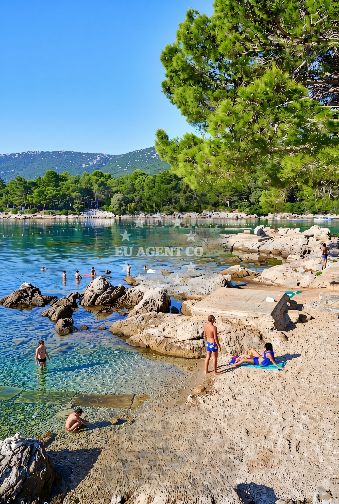 Additional view of Bučanje sredina, Nerezine (Lošinj) Beach in Bučanje sredina