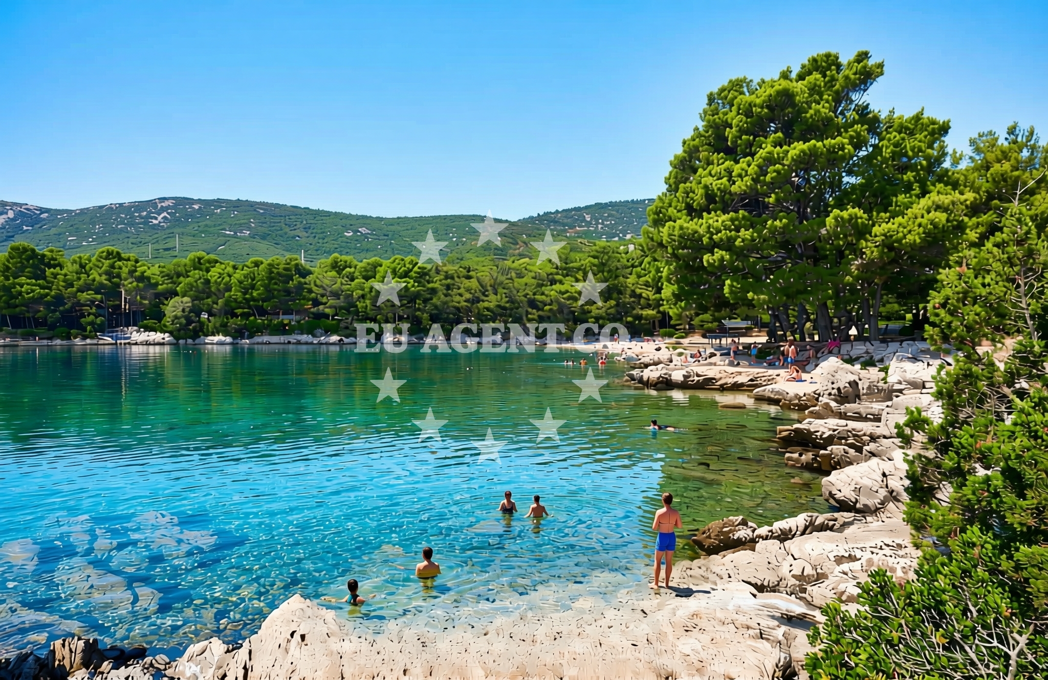 Additional view of Bučanje sredina, Nerezine (Lošinj) Beach in Bučanje sredina