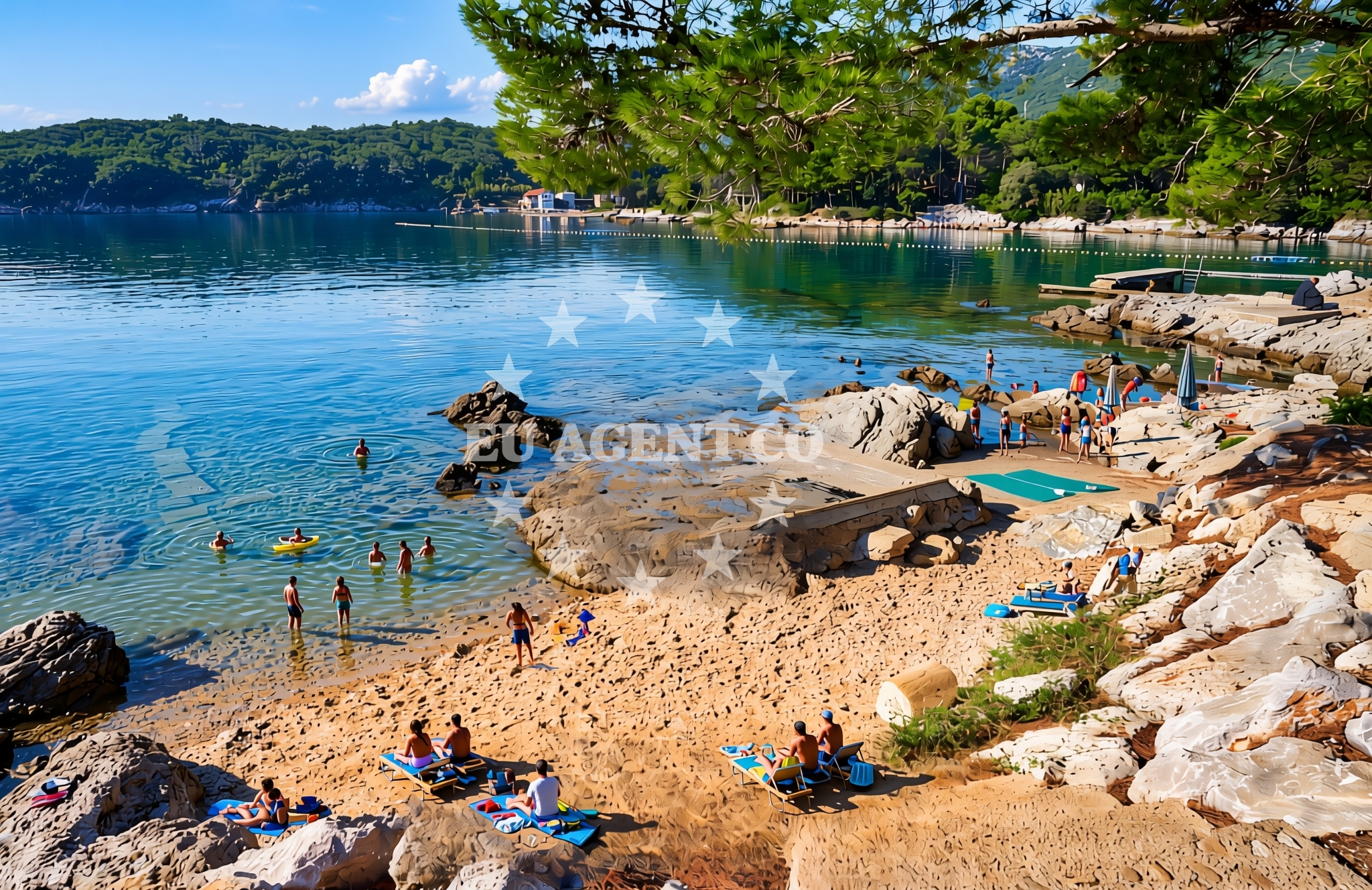 Additional view of Bučanje sredina, Nerezine (Lošinj) Beach in Bučanje sredina