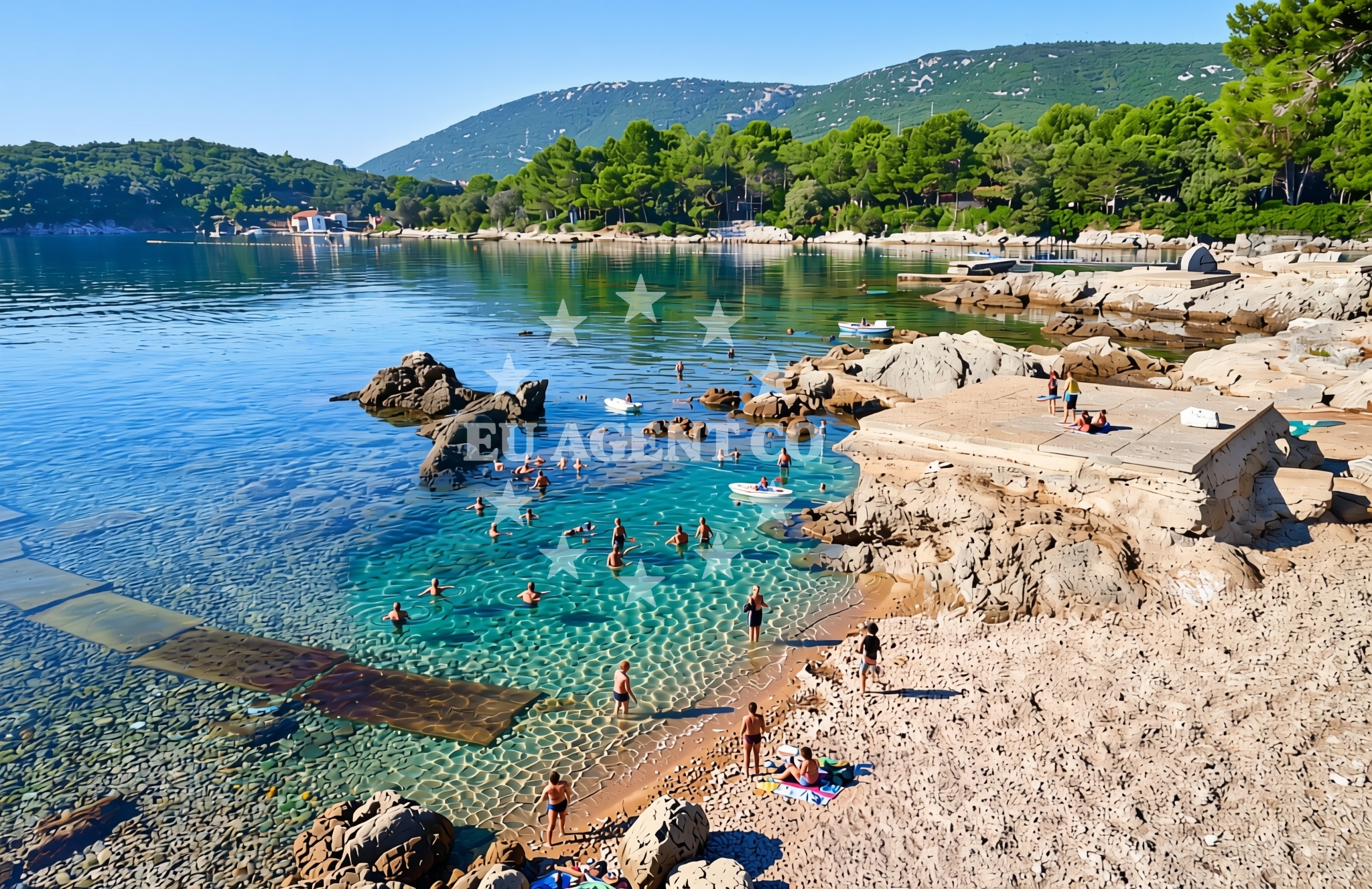 Additional view of Bučanje sredina, Nerezine (Lošinj) Beach in Bučanje sredina