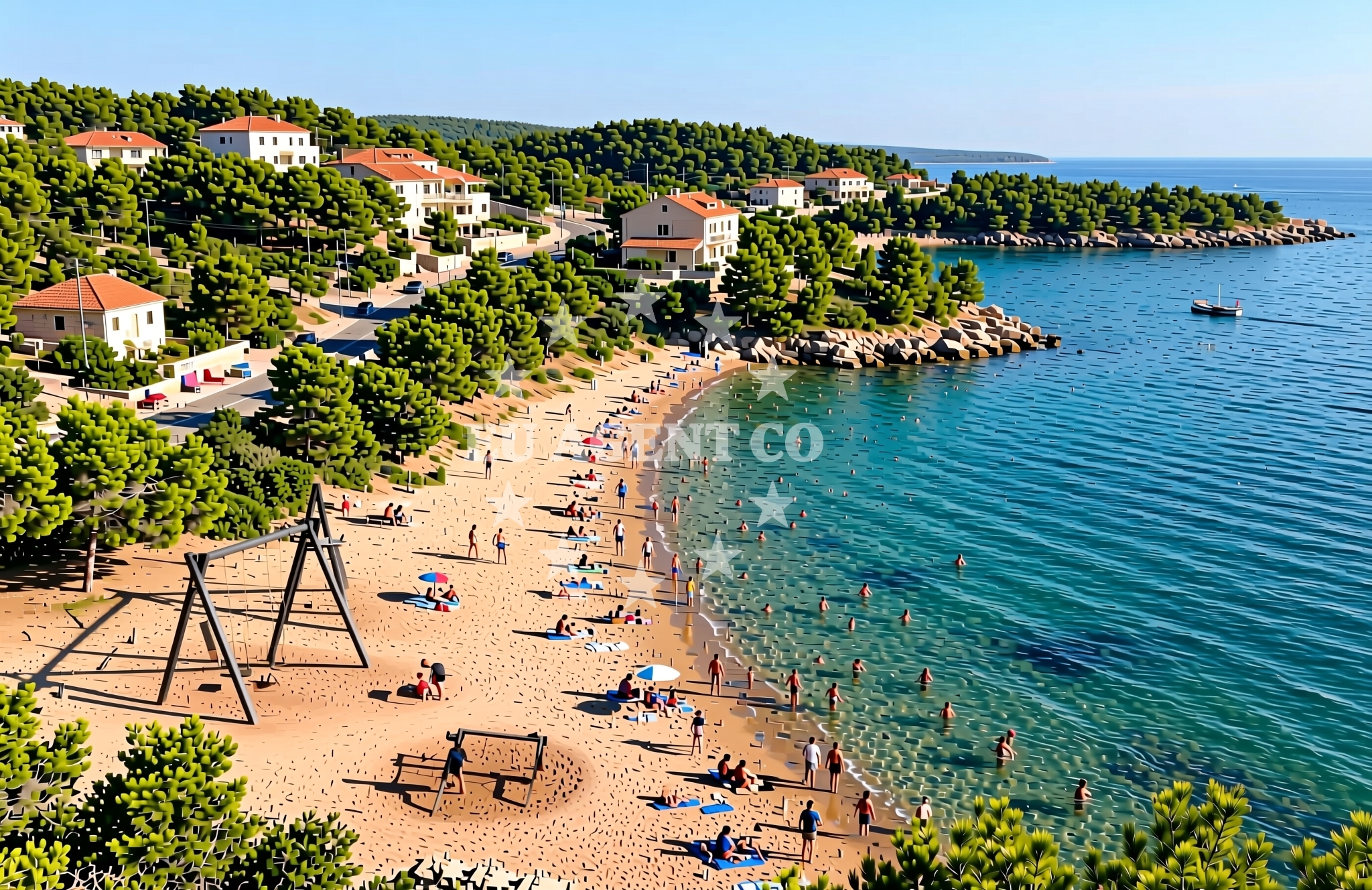 Additional view of Bučanje sredina, Nerezine (Lošinj) Beach in Bučanje sredina