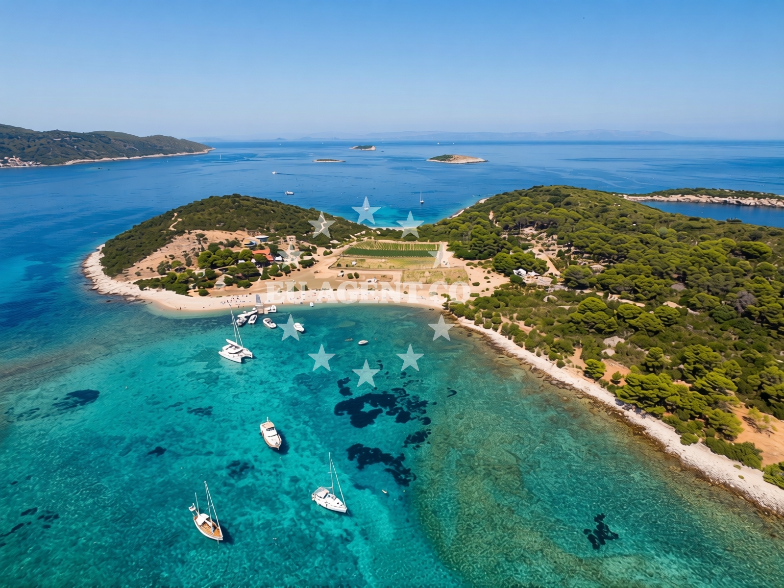 Shoreline and swimming area at Budihovac Beach in , Vis