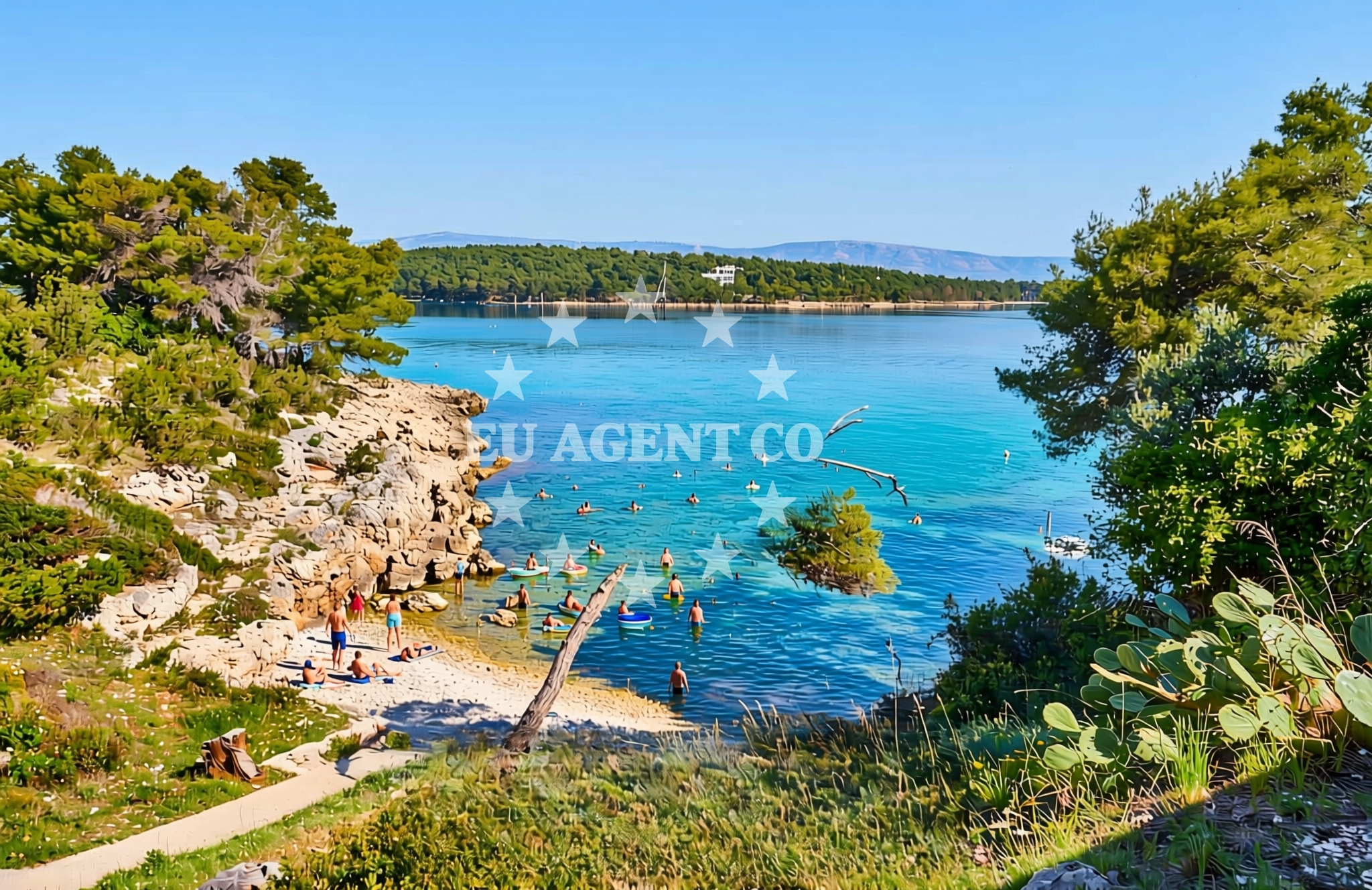 Overview of Bukovo istok, Jelsa (Hvar) Beach in Bukovo istok