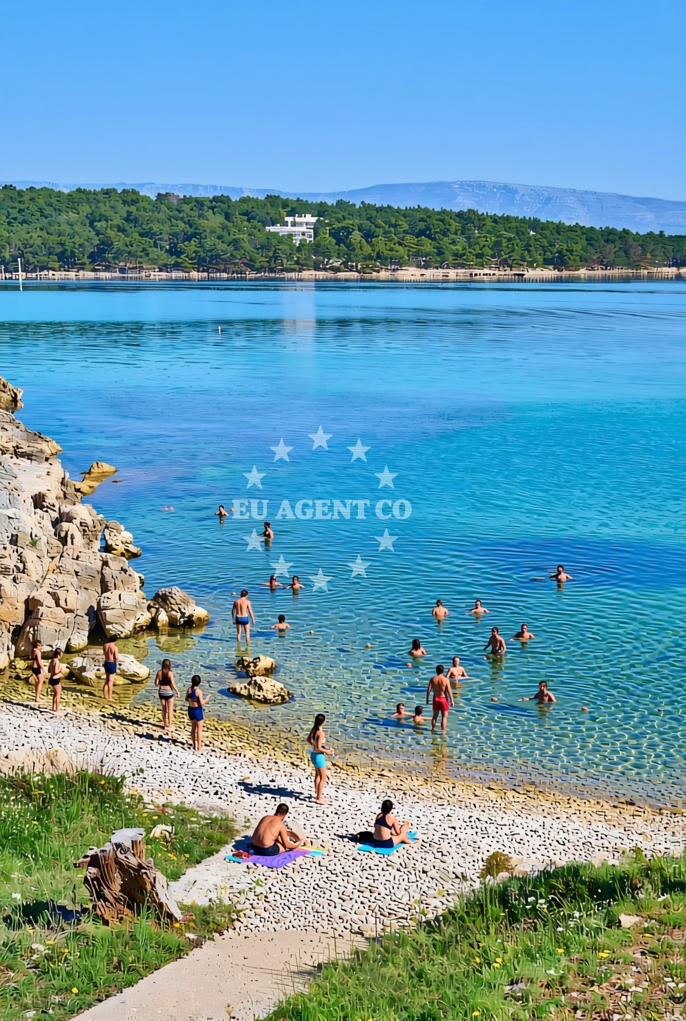 Beach facilities and surroundings at Bukovo istok, Jelsa (Hvar) Beach in Bukovo istok