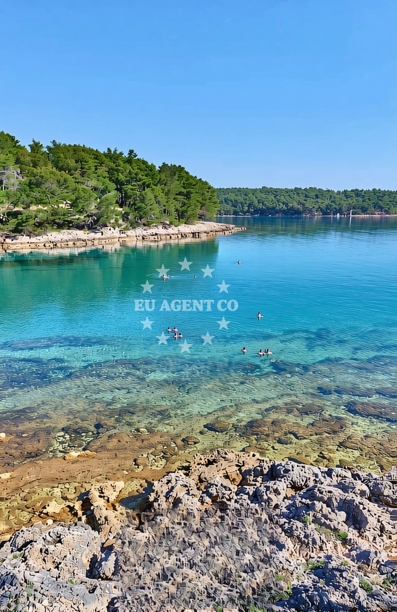 Shoreline and swimming area at Bukovo zapad, Vrboska (Hvar) Beach in Bukovo zapad