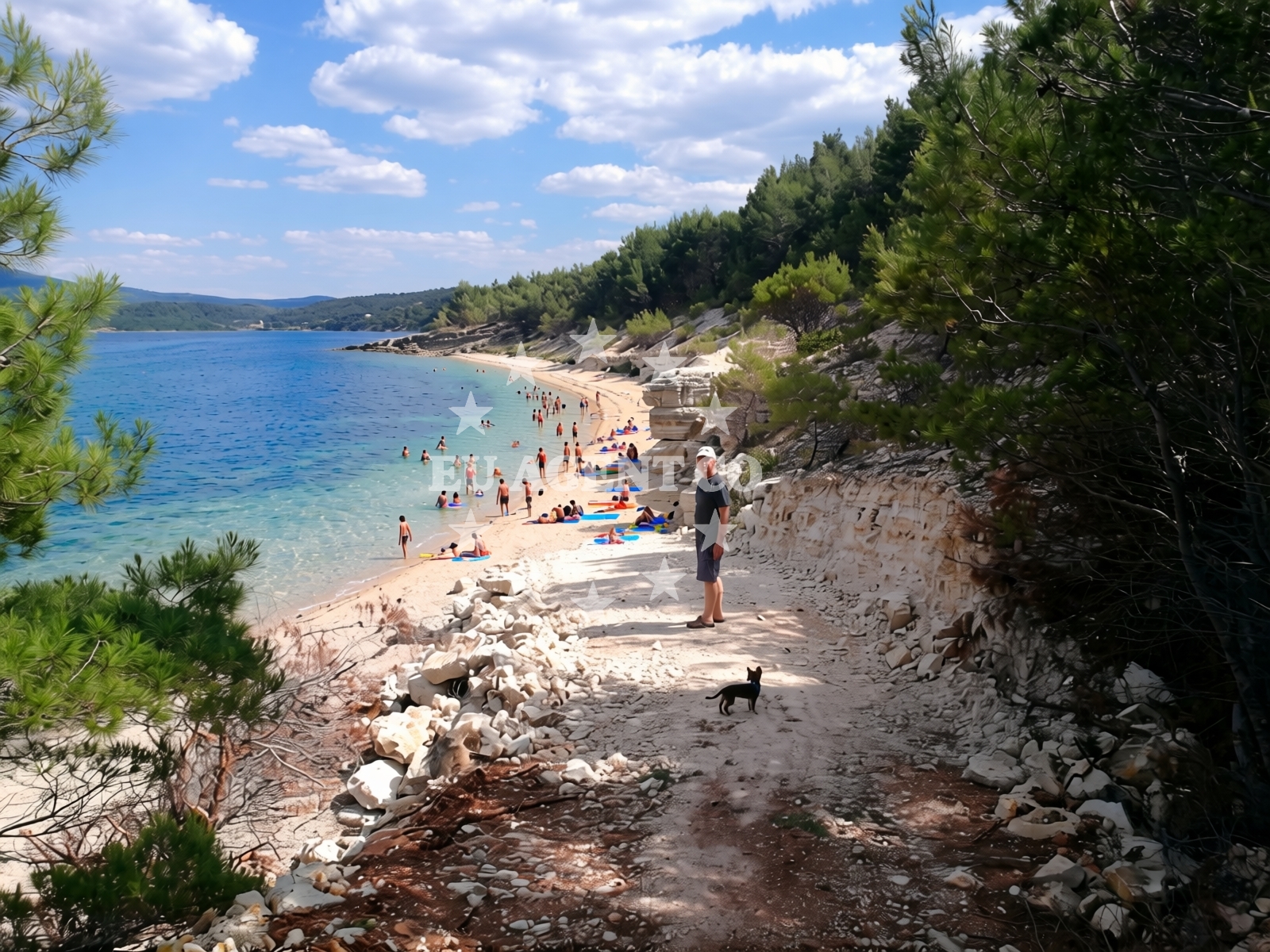 Shoreline and swimming area at Bukva beach in 15 Put Ćuskijaša, Pridraga