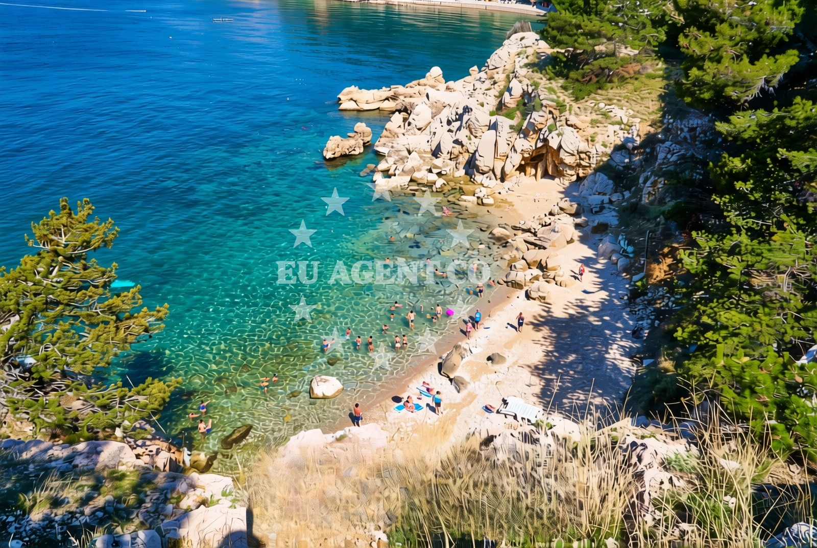 Overview of Bunculuka istok, Baška (Krk) Beach in Bunculuka istok