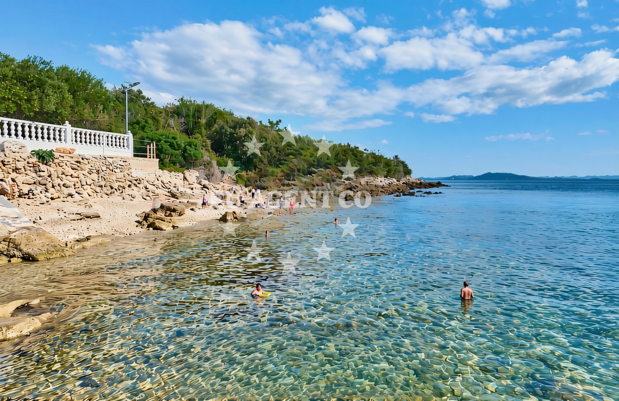 Overview of Bunja draga, Rivanj (Rivanj) Beach in Bunja draga