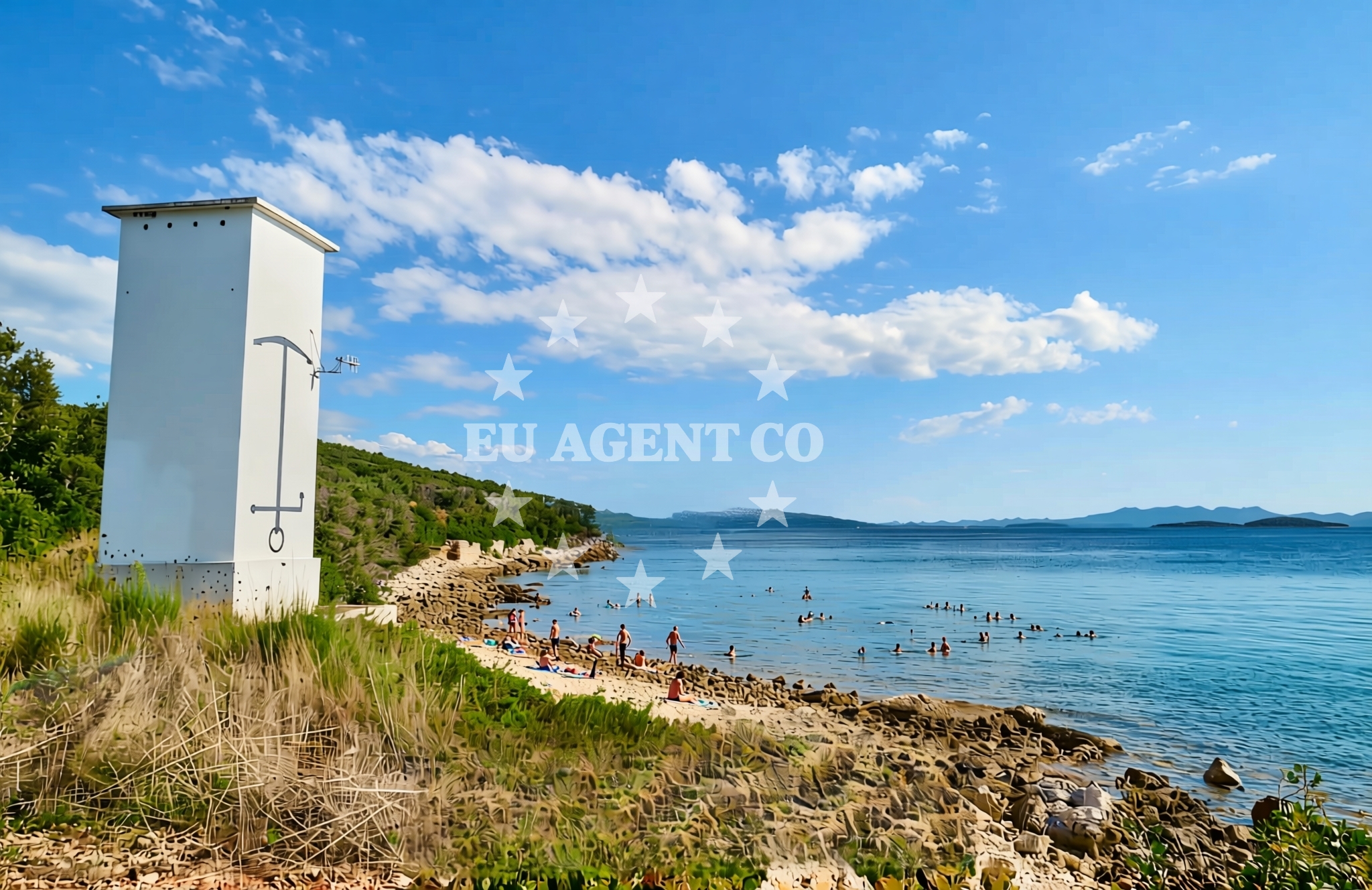 Sea and coastal view of Bunja draga, Rivanj (Rivanj) Beach in Bunja draga