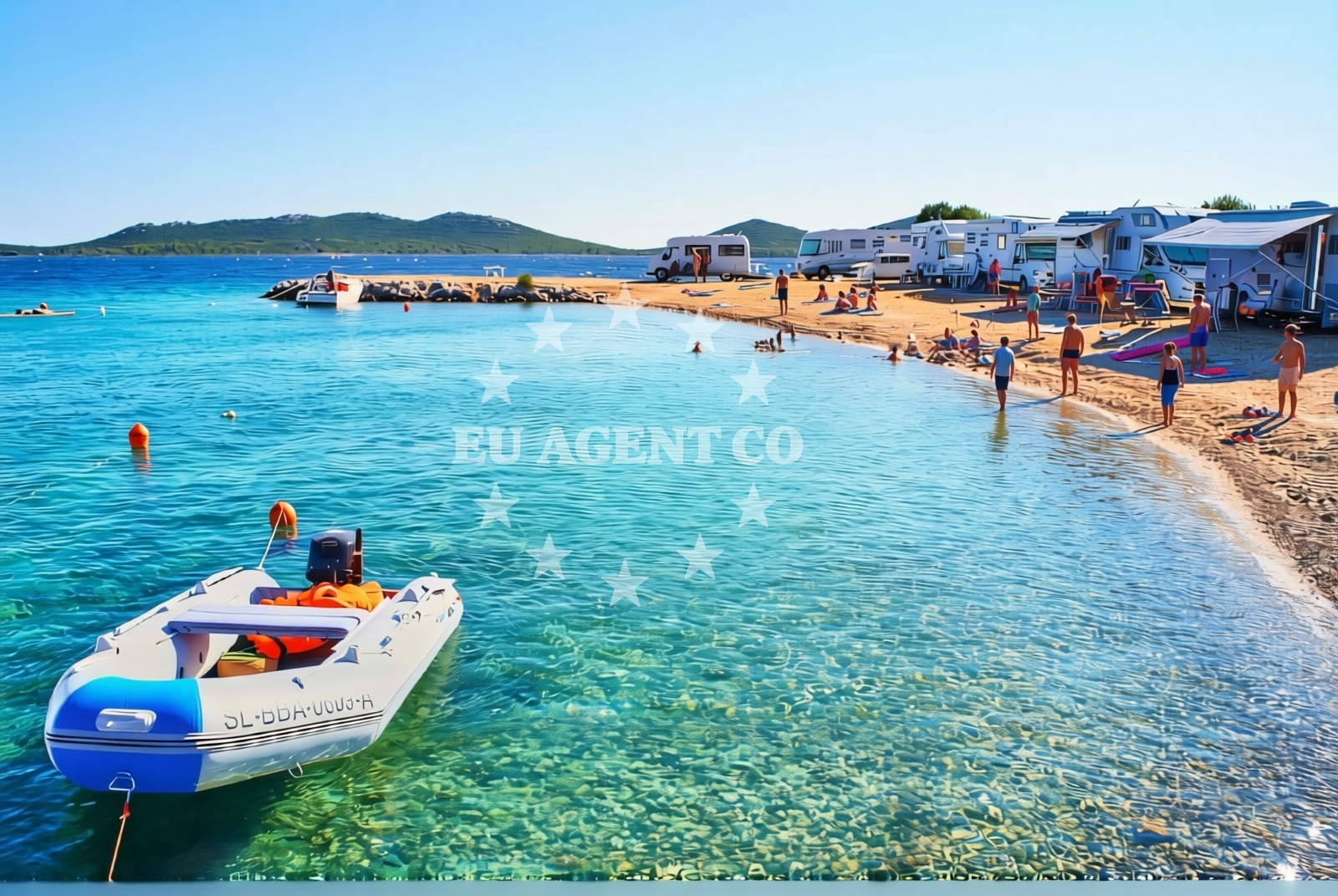 Additional view of Buqez beach in Modrave, Uvala Lučica, Drage
