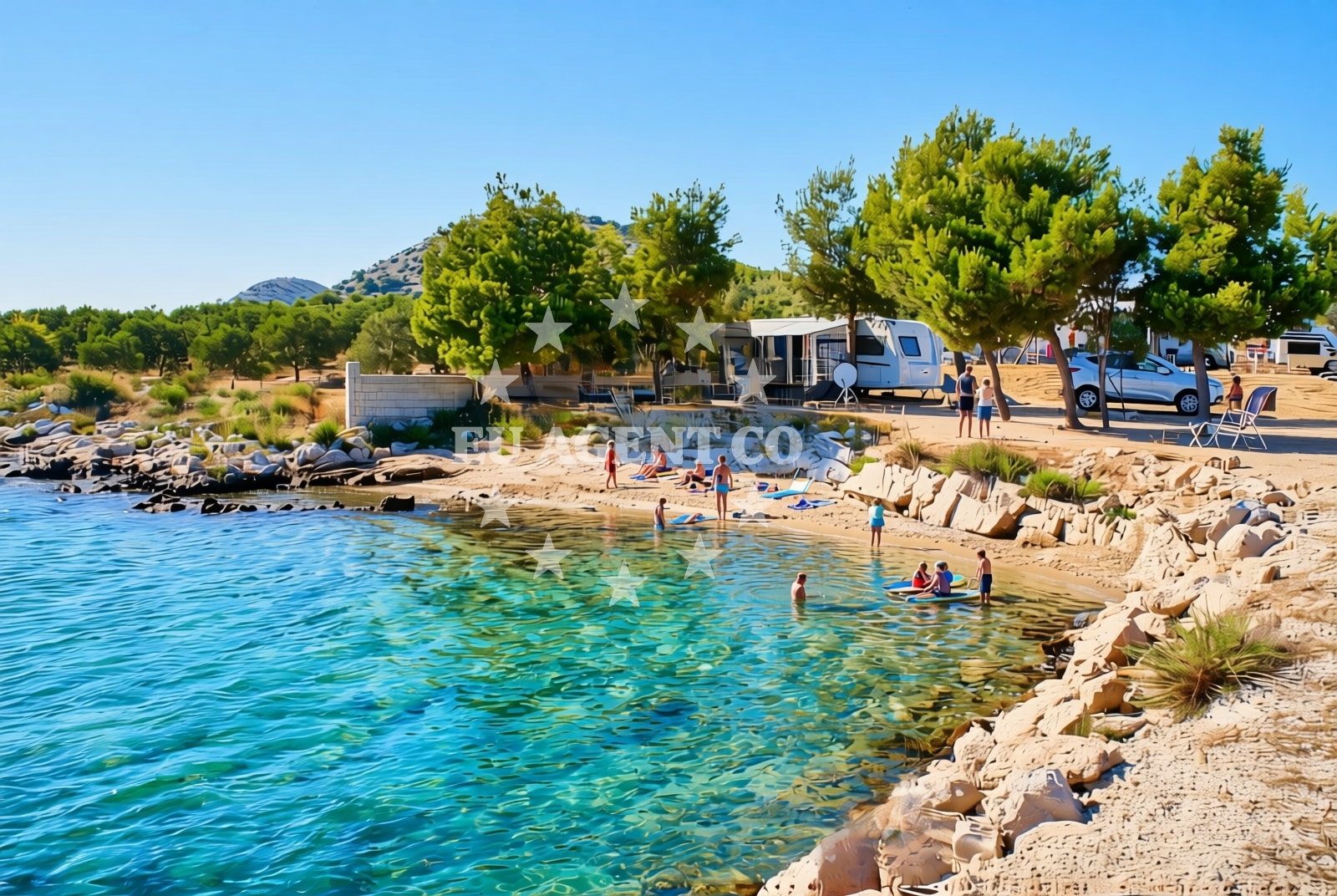 Additional view of Buqez beach in Modrave, Uvala Lučica, Drage