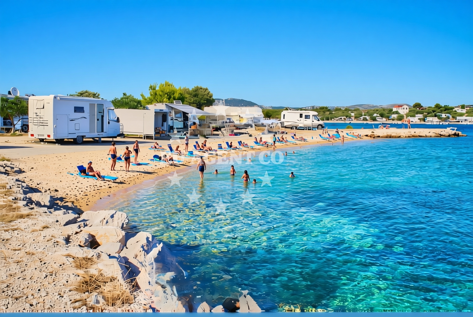 Additional view of Buqez beach in Modrave, Uvala Lučica, Drage