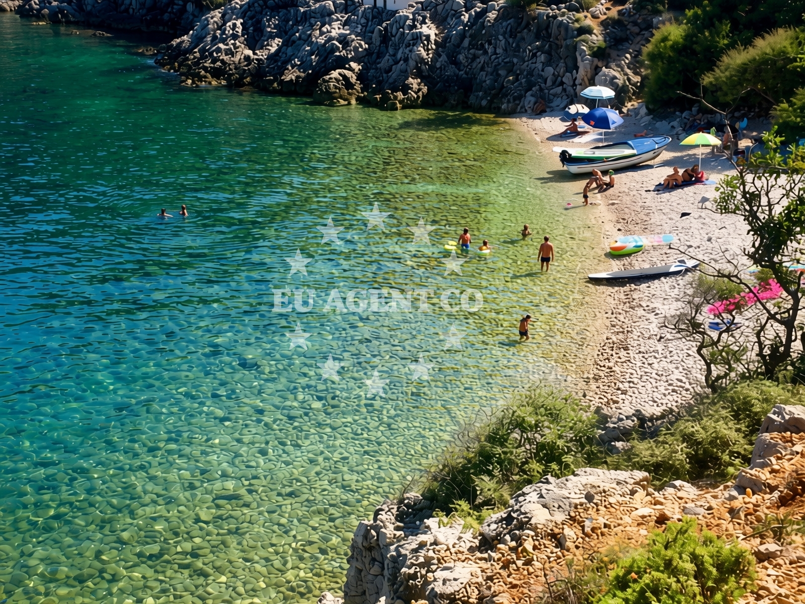 Sea and coastal view of Burin in Beli 2, Beli