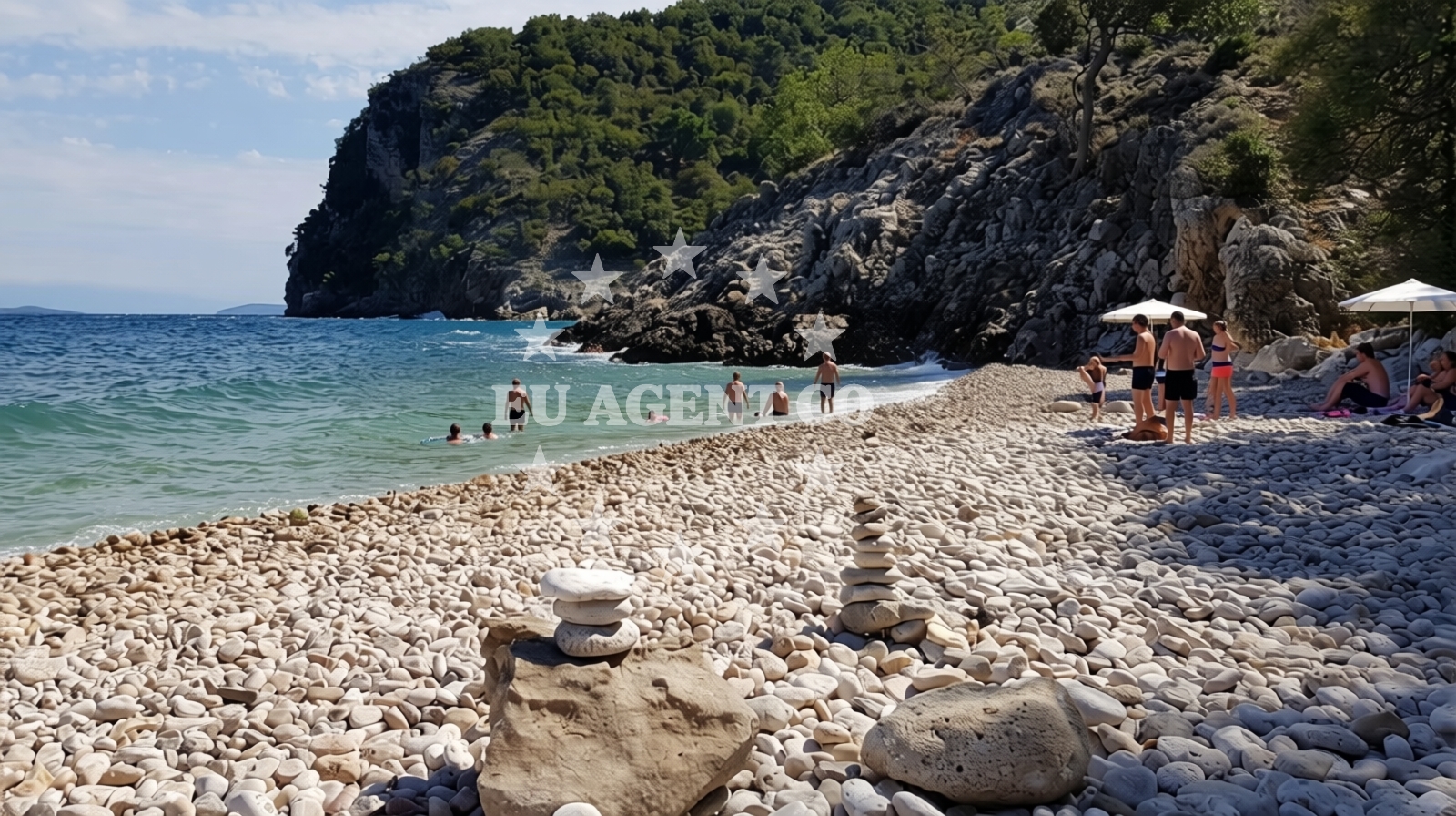 Beach facilities and surroundings at Burin in Beli 2, Beli