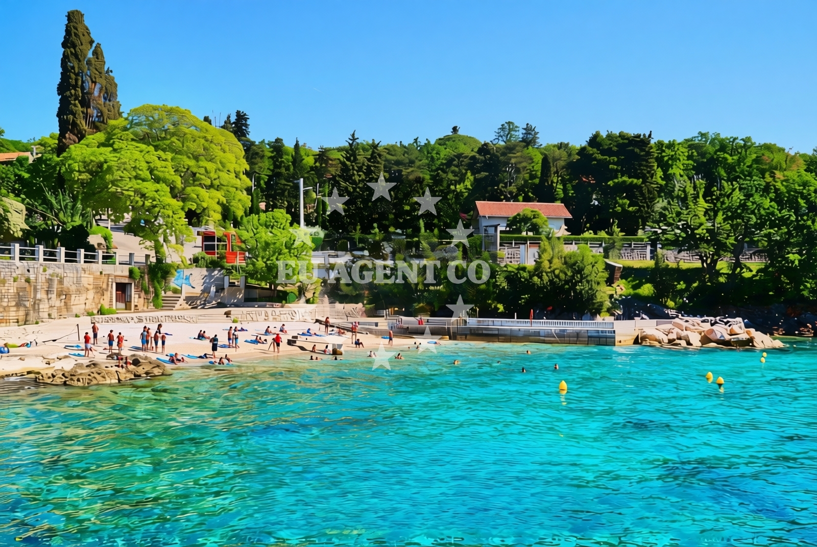 Beach facilities and surroundings at Burin III in Beli 1, Cres