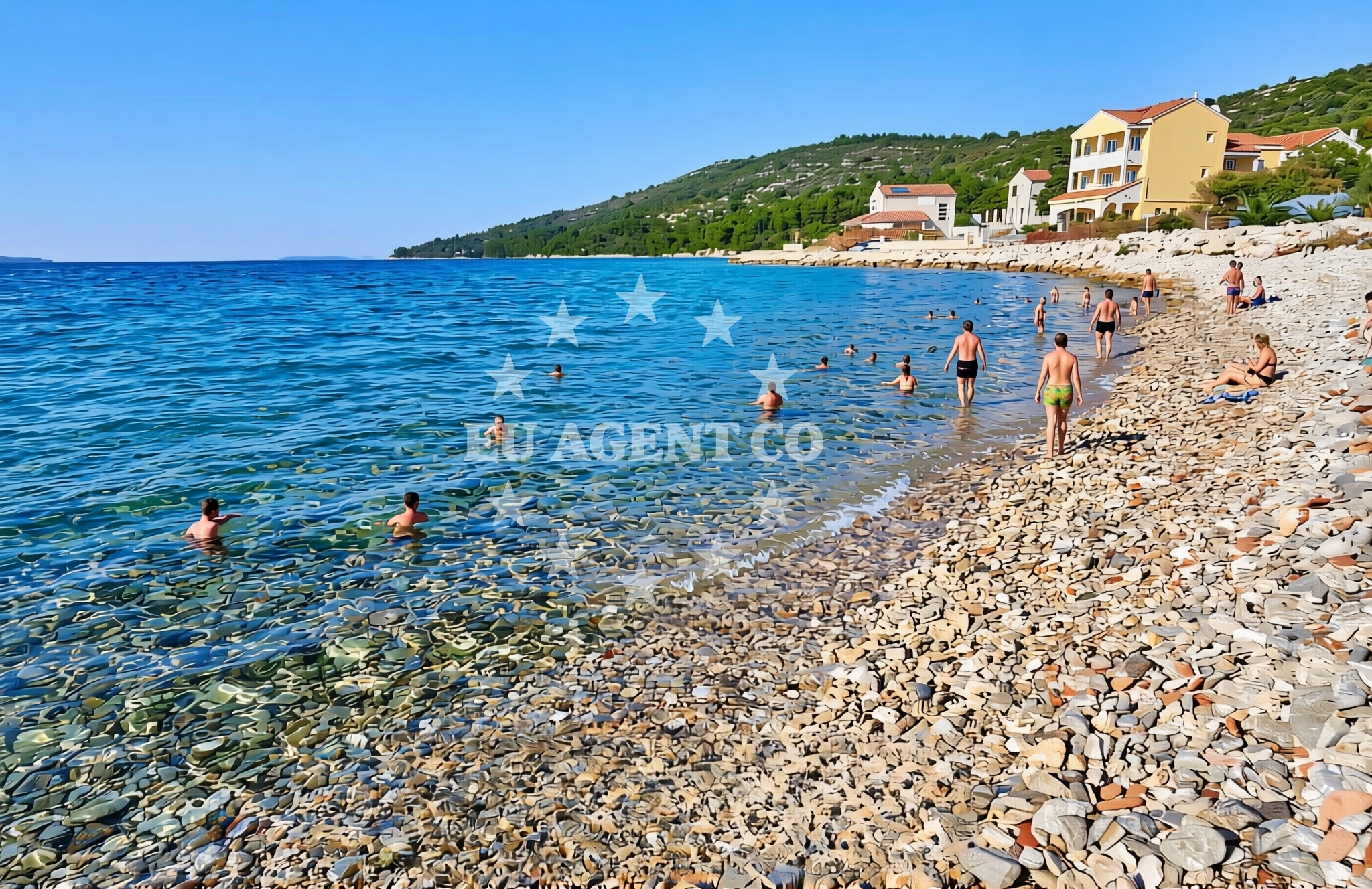 Overview of Burnji Kraj, Soline (Sali) (Dugi otok) Beach in Burnji Kraj