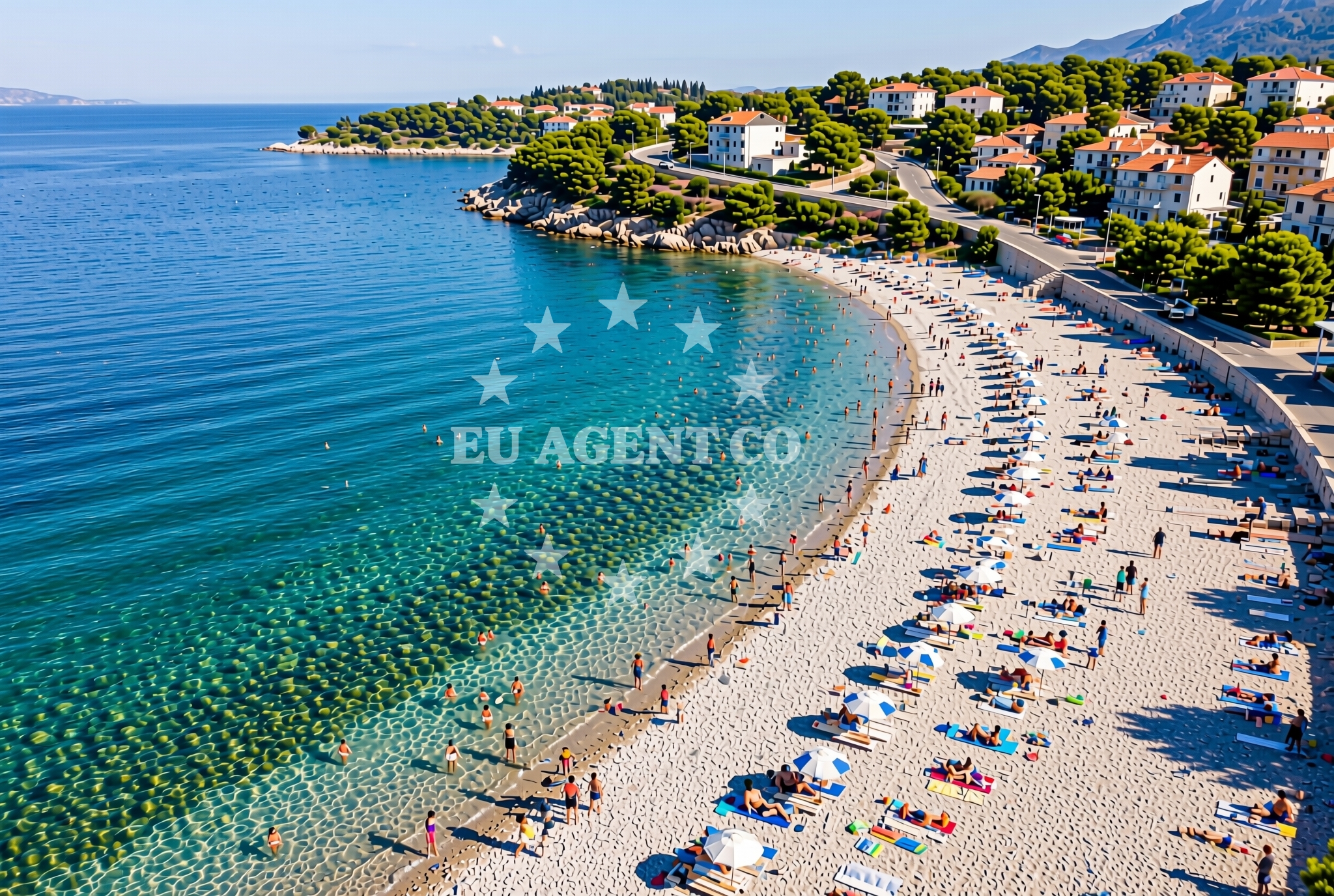 Sea and coastal view of Burnji Kraj, Soline (Sali) (Dugi otok) Beach in Burnji Kraj