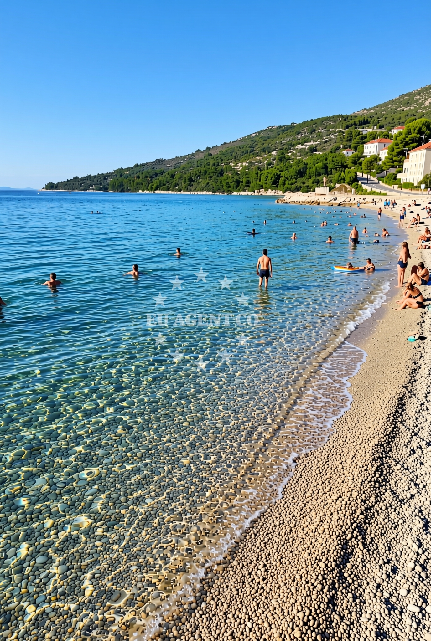 Beach facilities and surroundings at Burnji Kraj, Soline (Sali) (Dugi otok) Beach in Burnji Kraj