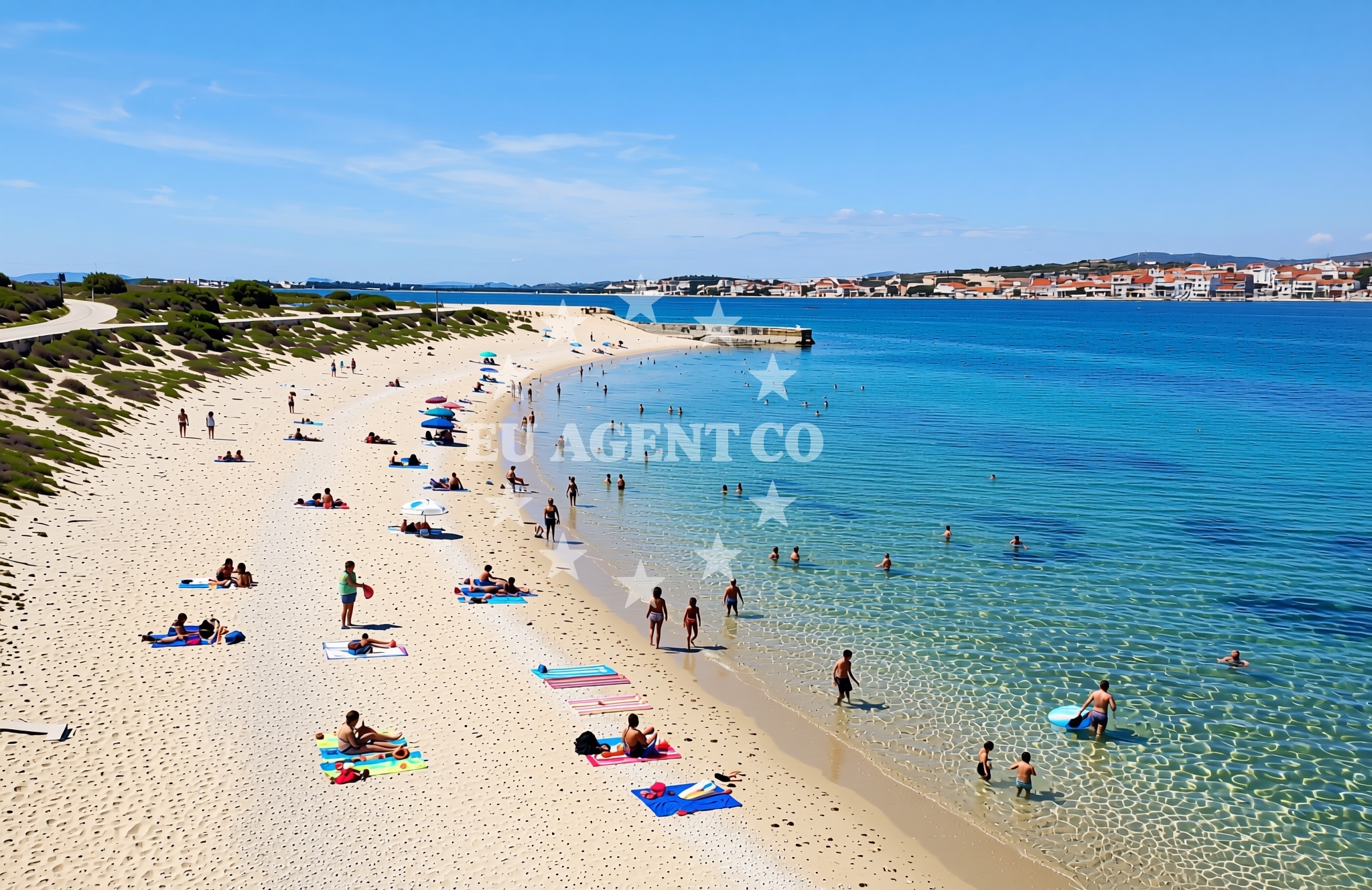 Sea and coastal view of Buta, Krapanj (Krapanj) Beach in Buta