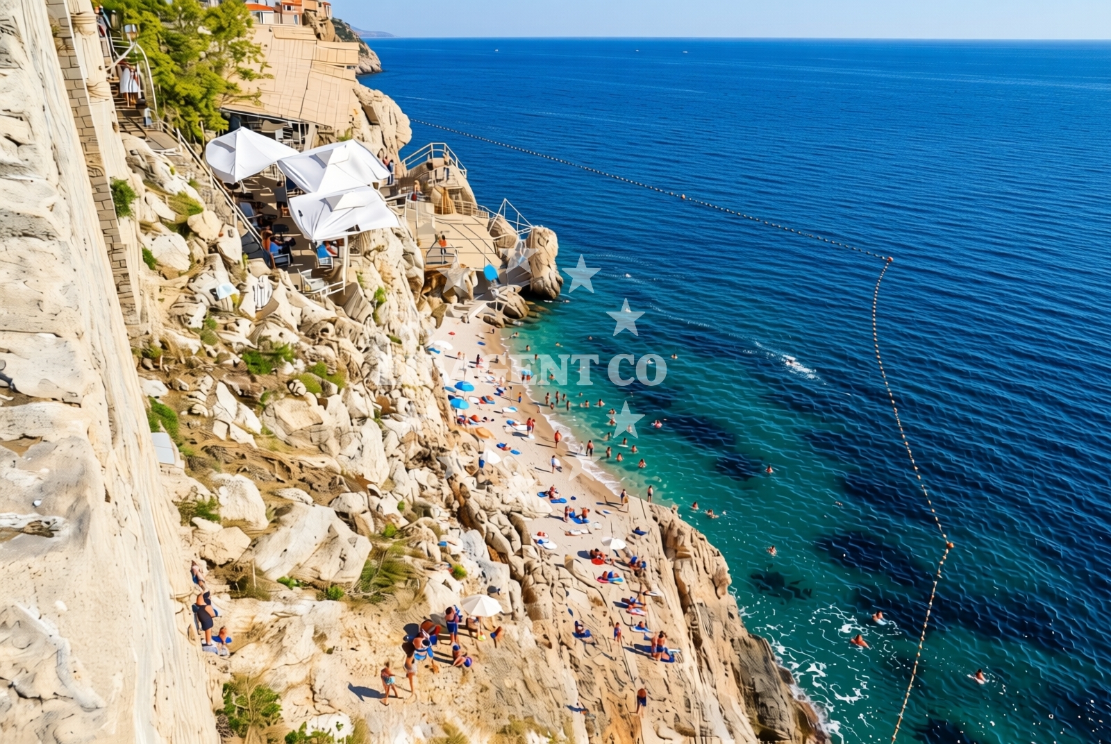 Shoreline and swimming area at Buža zapad, Dubrovnik Beach in Buža zapad
