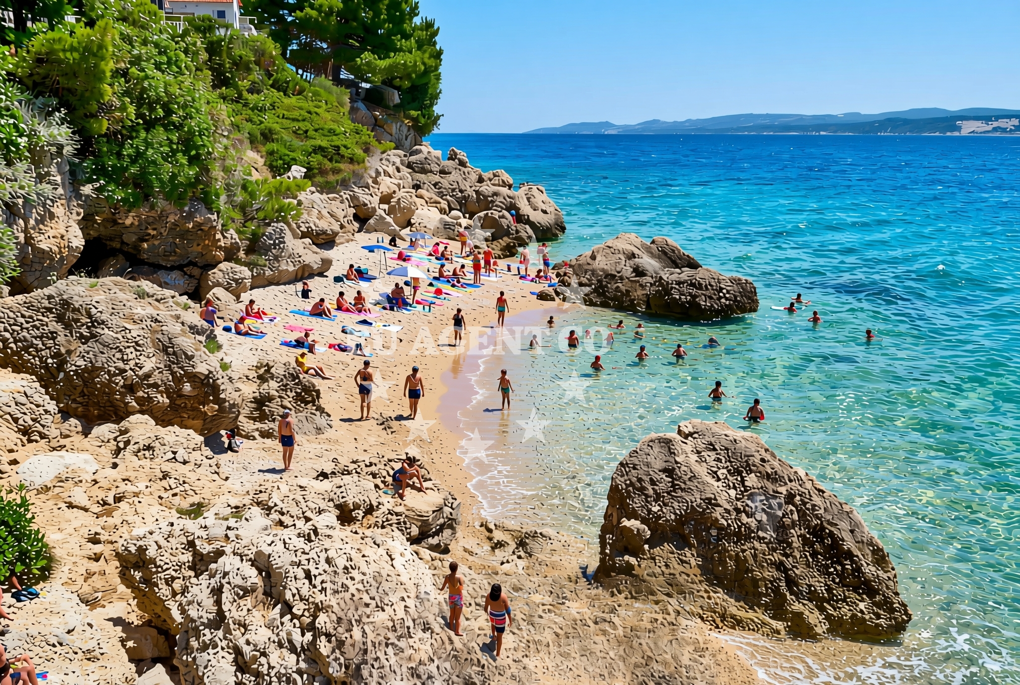 Overview of Čador, Stanići (Omiš) Beach in Čador