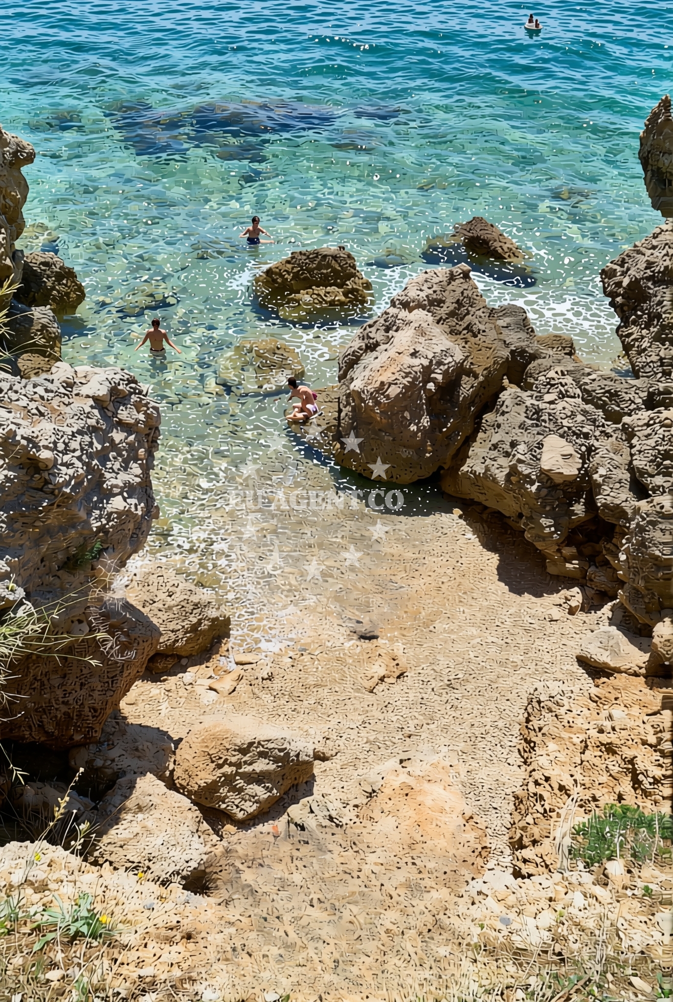 Sea and coastal view of Čador, Stanići (Omiš) Beach in Čador