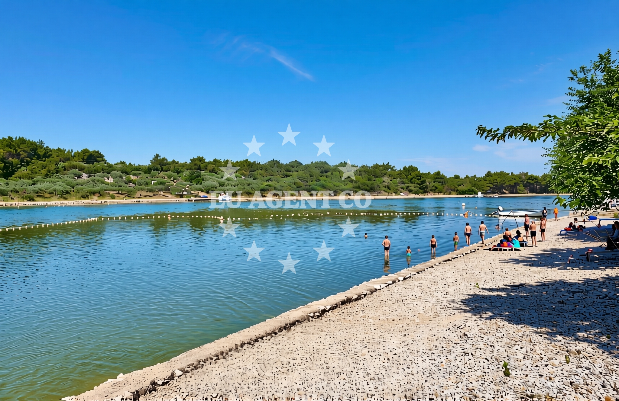 Overview of Ćalete, Bilice Beach in Ćalete