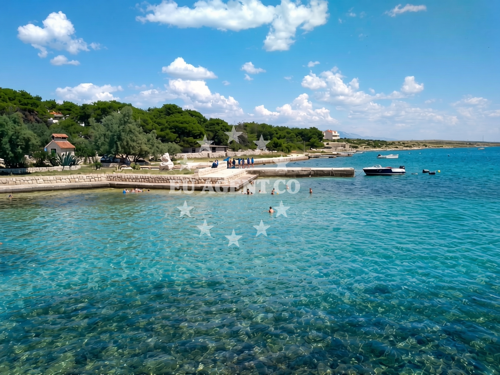 Beach facilities and surroundings at Camp Kosljun Beach in Put Košljuna 12, Pag