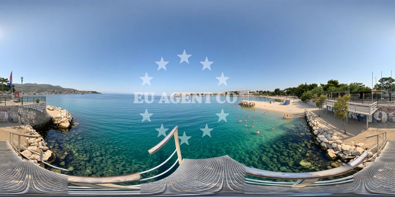 Shoreline and swimming area at Camp Stobrec in Cetinska ulica 19, Split