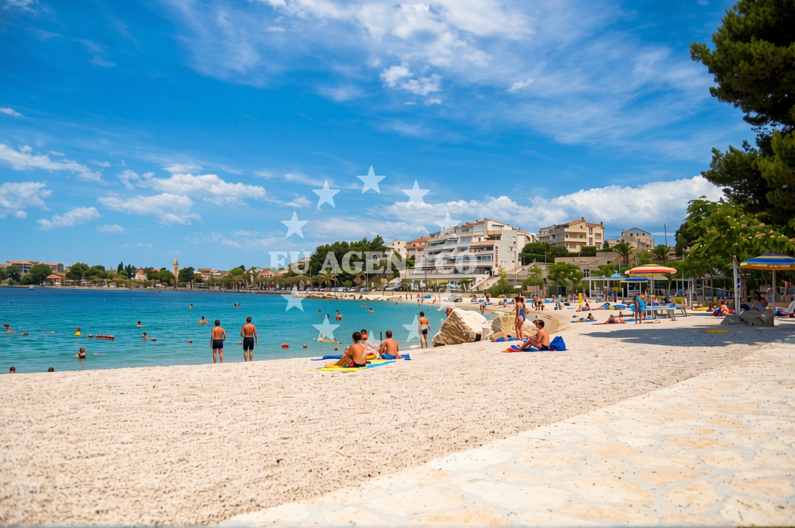 Beach facilities and surroundings at Camp Stobrec in Cetinska ulica 19, Split