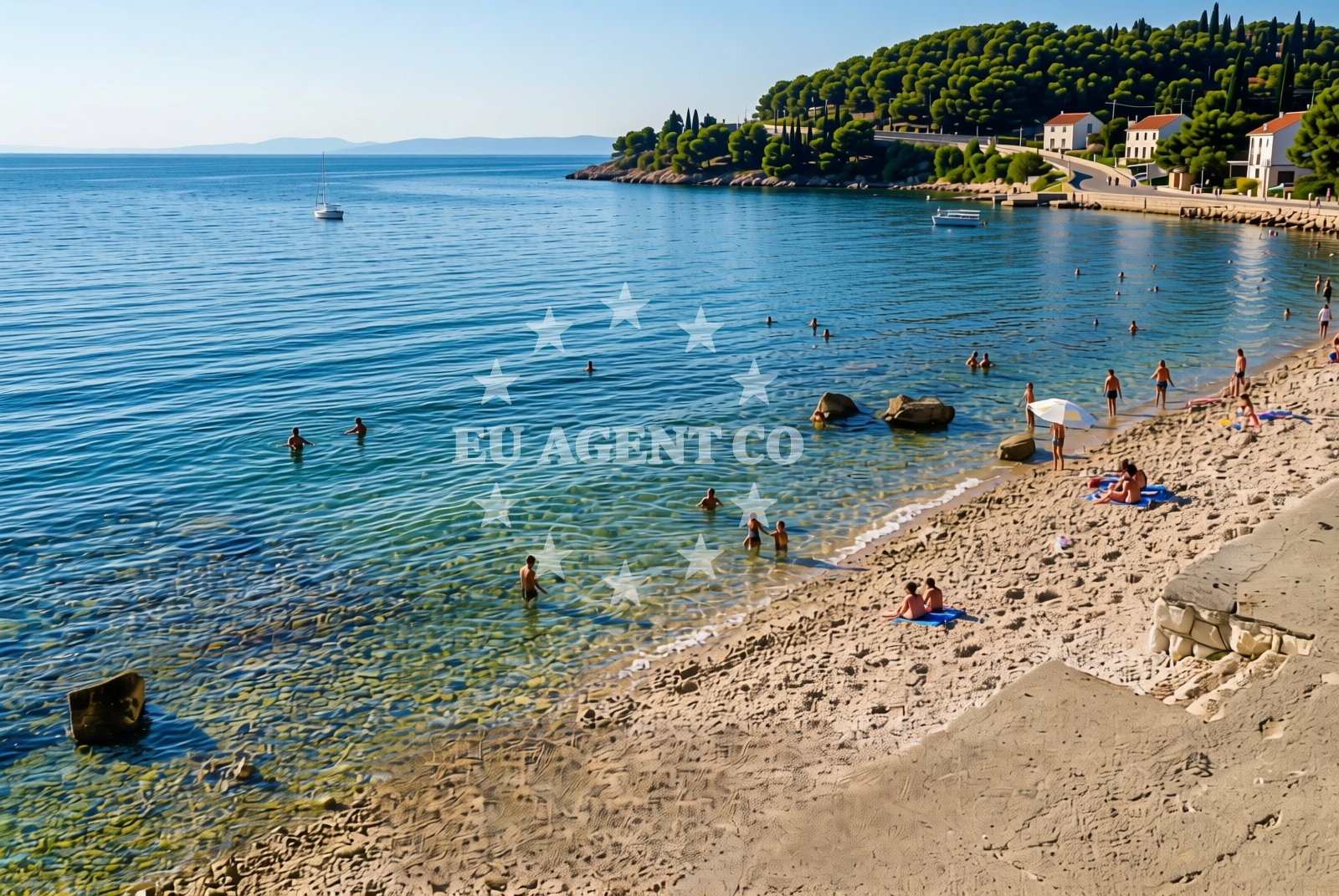 Beach facilities and surroundings at Carevo, Kraljevica Beach in Carevo