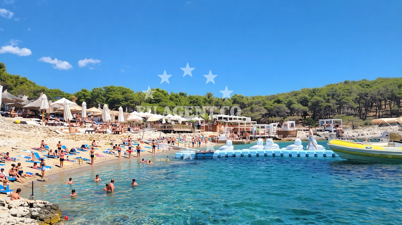 Overview of Carpe Diem Beach in Petricevo setaliste 14, Hvar