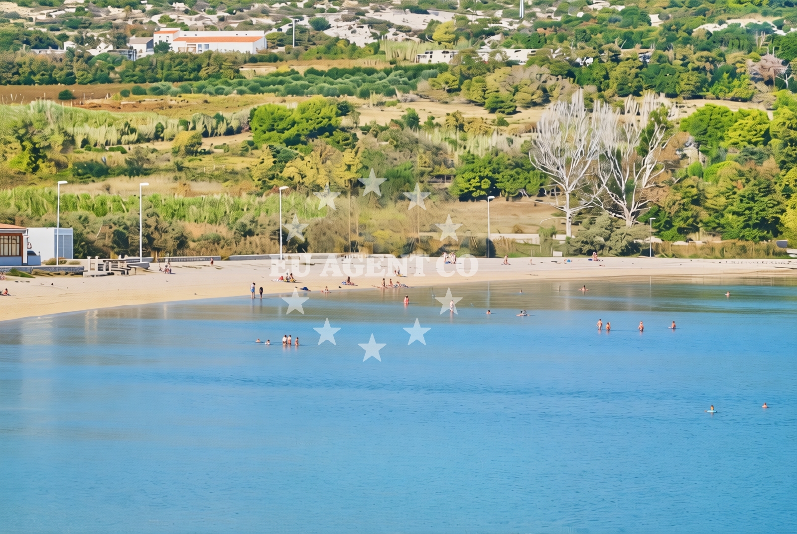 Sea and coastal view of Caska (Pag): beaches and coves (2) in Caska (Pag)