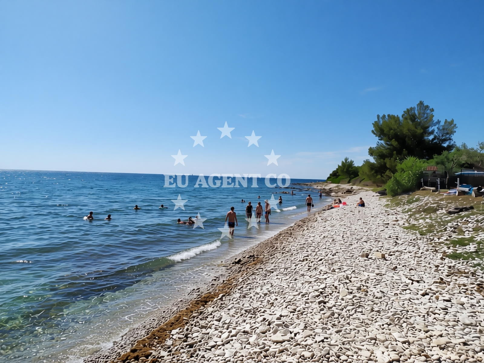 Additional view of Castelan beach in Monsena 1, Rovinj