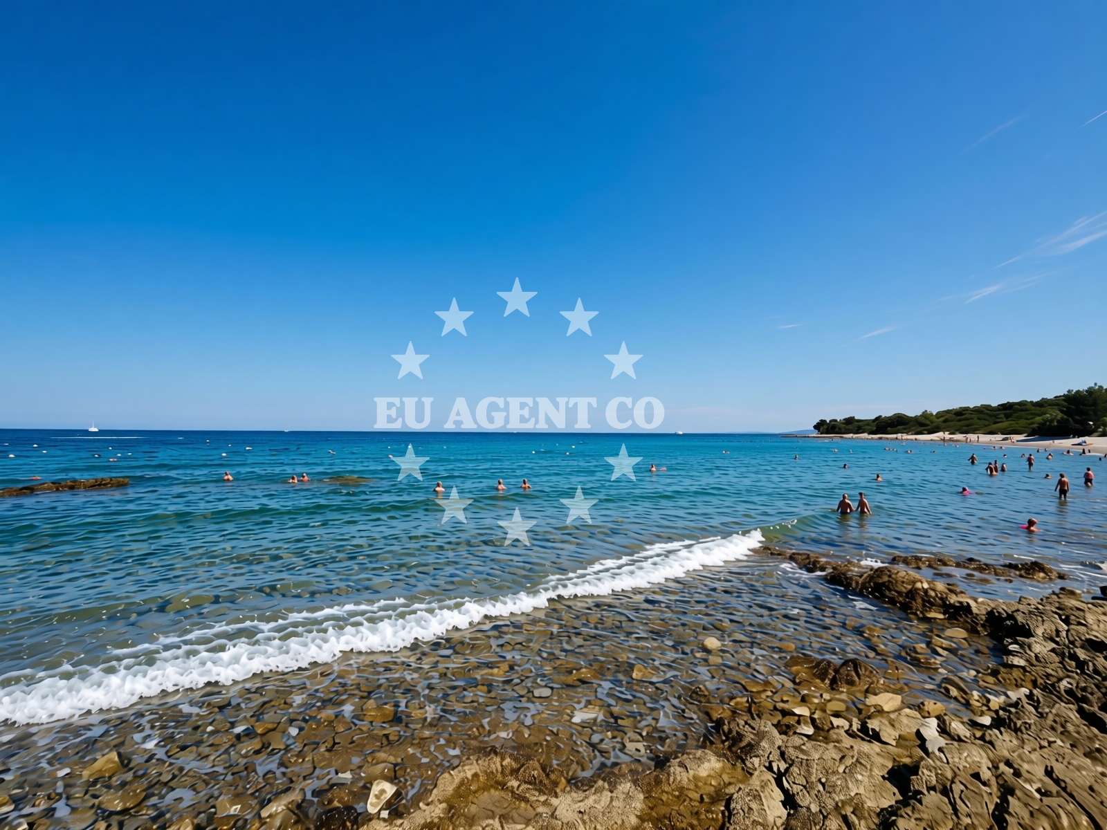 Additional view of Castelan beach in Monsena 1, Rovinj