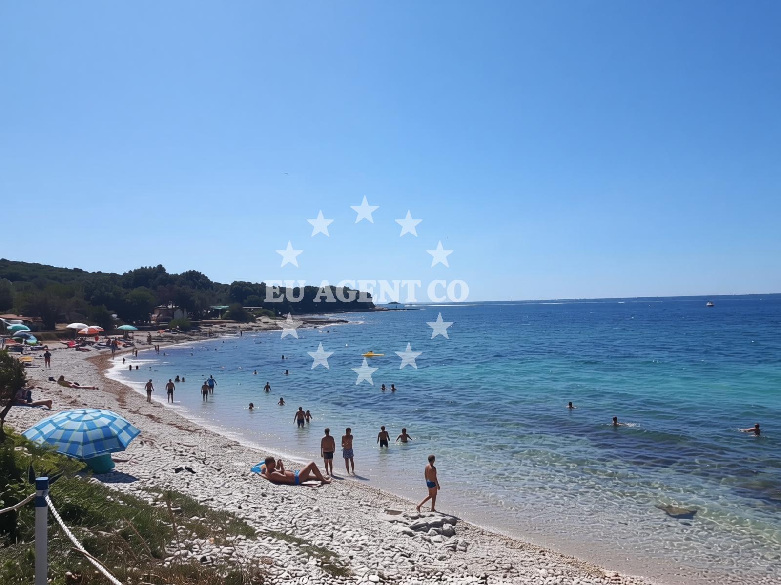 Additional view of Castelan beach in Monsena 1, Rovinj