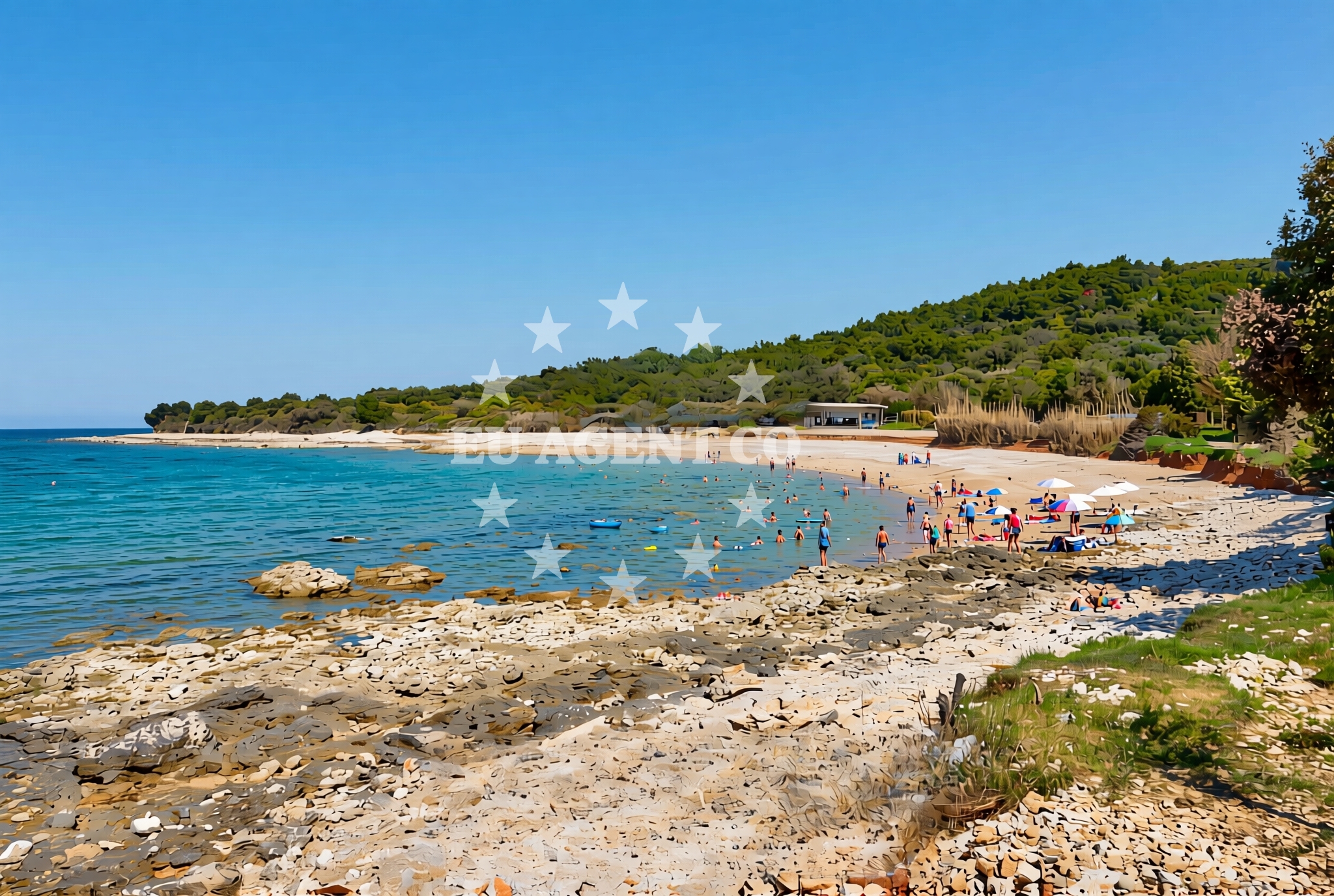 Additional view of Castelan beach in Monsena 1, Rovinj