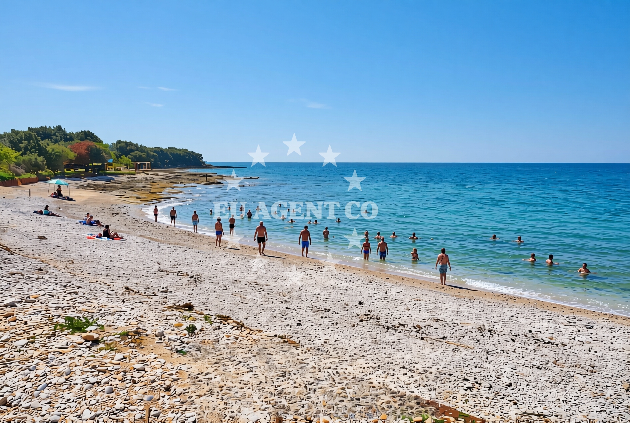 Additional view of Castelan beach in Monsena 1, Rovinj
