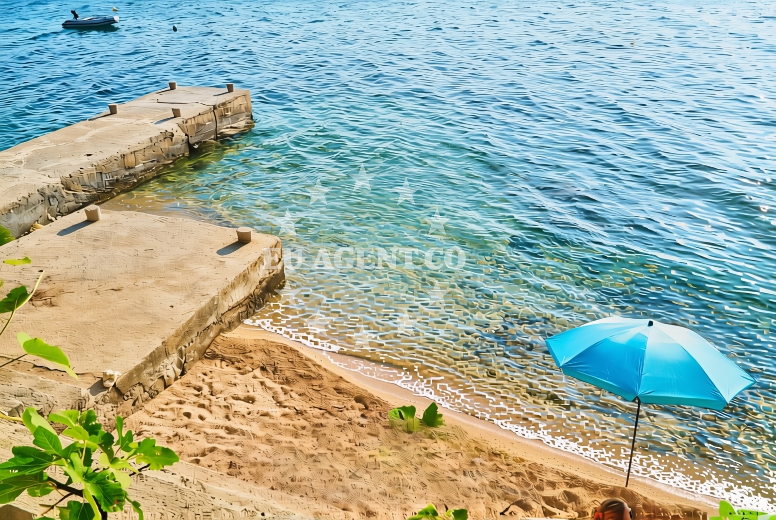 Shoreline and swimming area at Čatare, Stara Novalja (Pag) Beach in Čatare