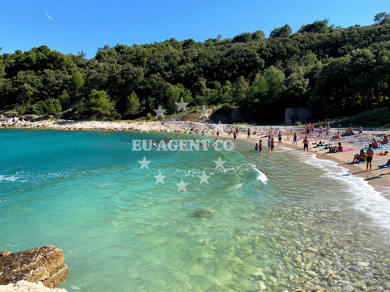 Sea and coastal view of Cava beach in Luka Krnica b.b., Krnica