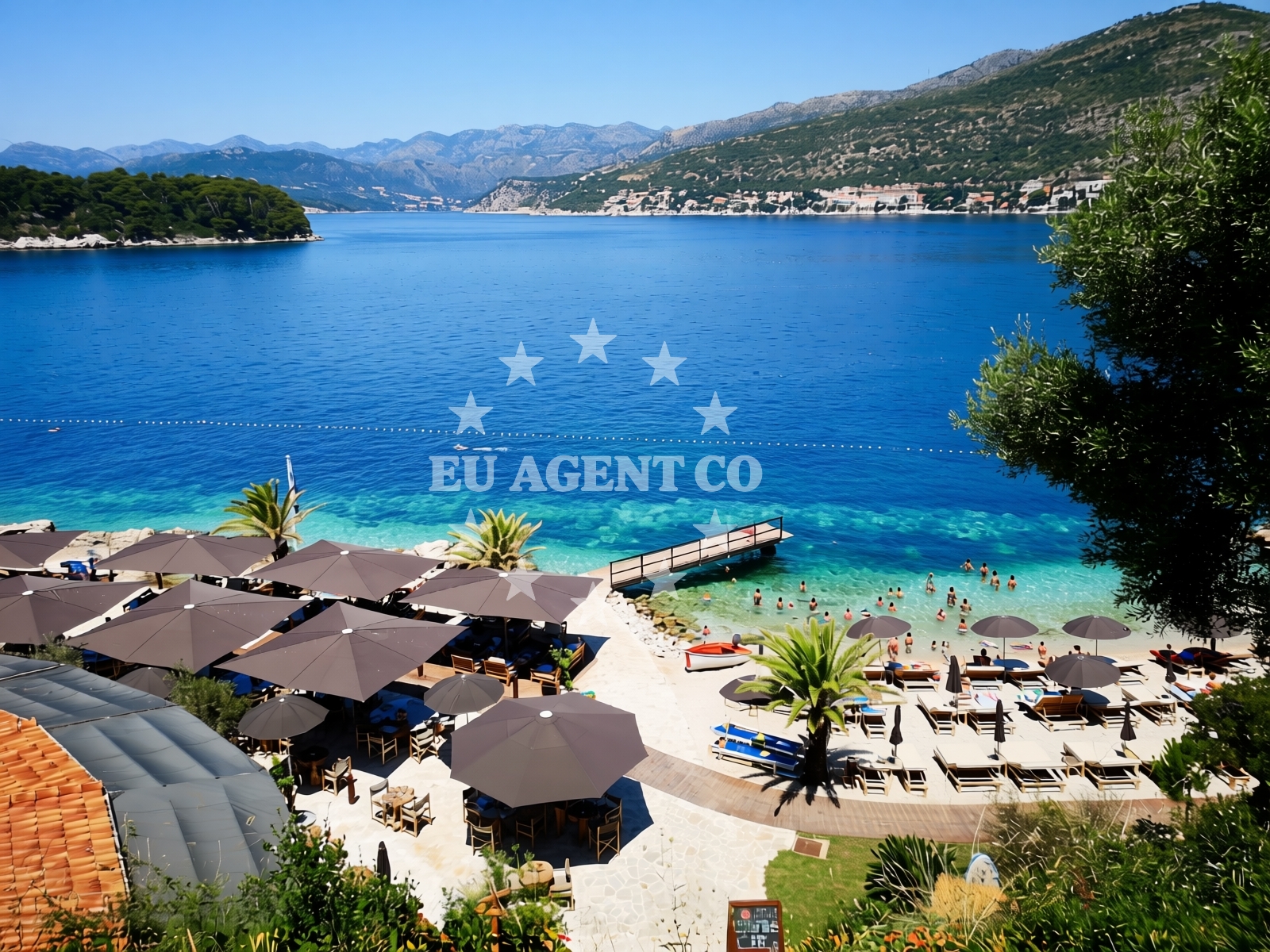 Overview of Cava beach in Mali Stradun - Babin kuk, Dubrovnik