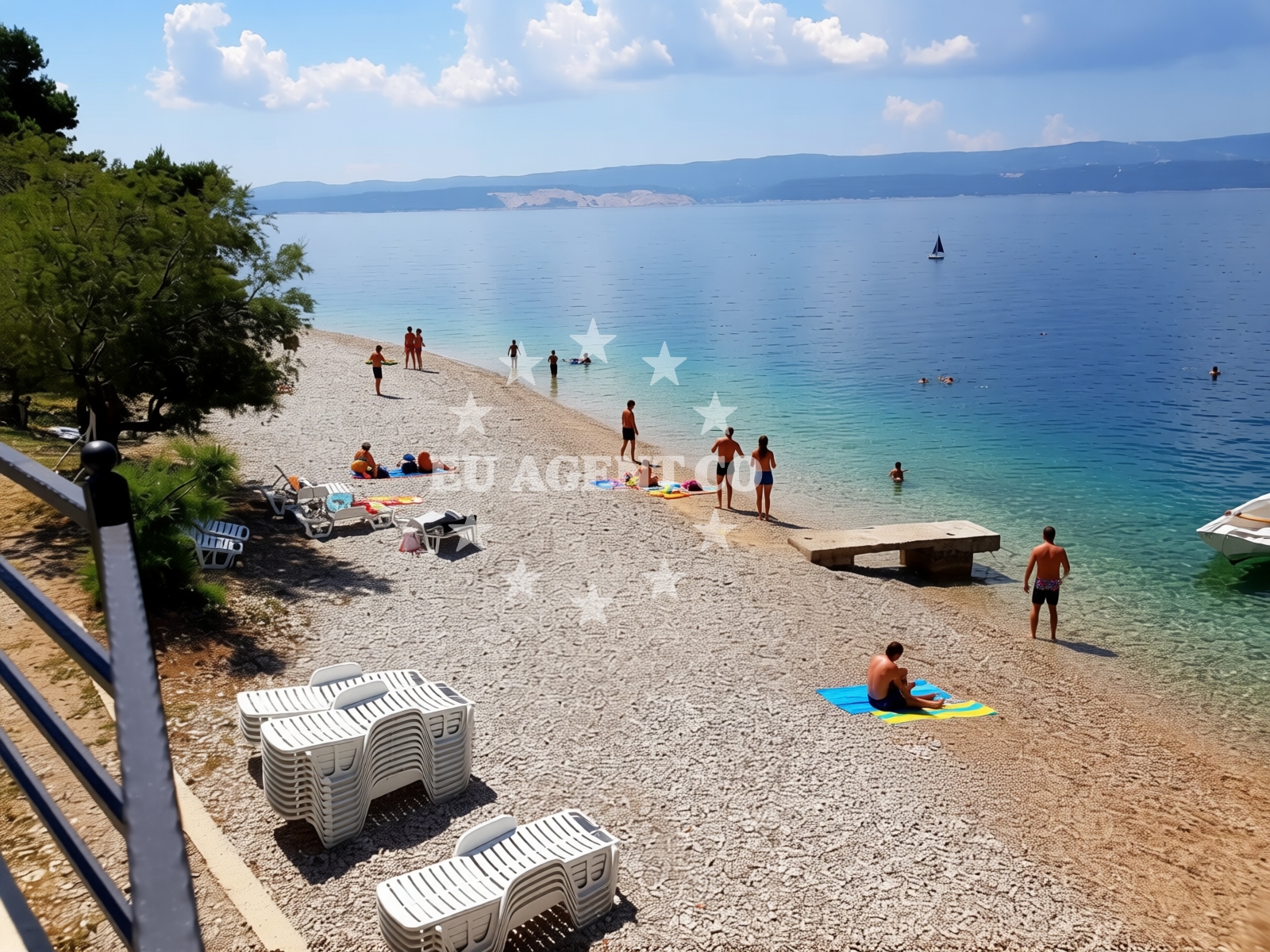 Overview of Celina beach in Magistrala 31, Lokva Rogoznica