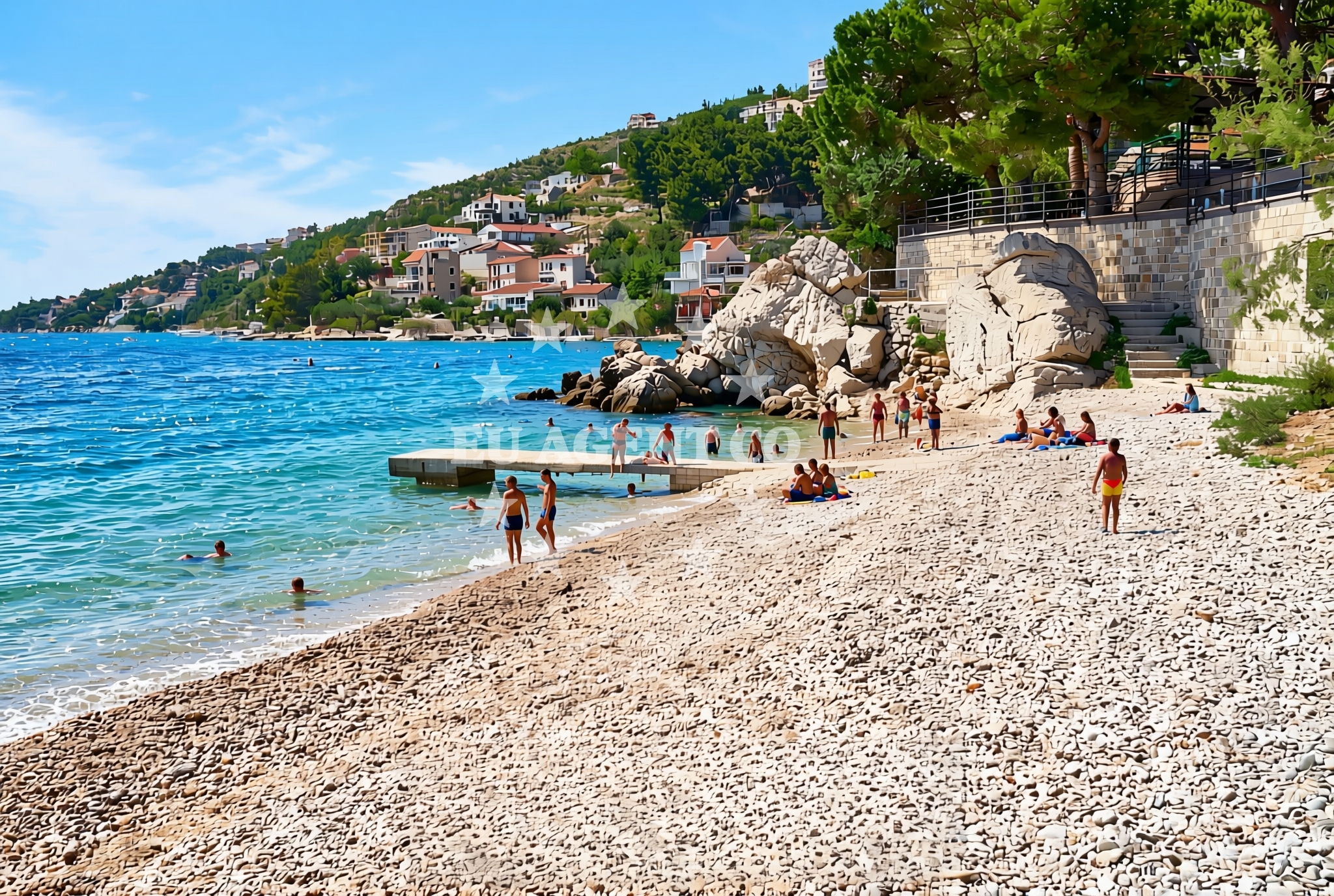 Beach facilities and surroundings at Čelina: beaches and coves (2) in Čelina