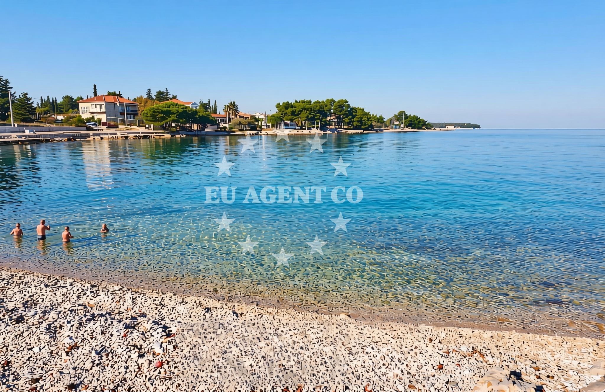 Sea and coastal view of Čeprljanda sjever, Ugljan (Ugljan) Beach in Čeprljanda sjever