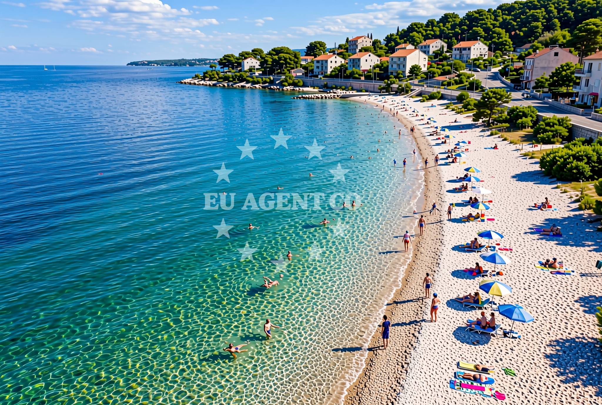 Beach facilities and surroundings at Čeprljanda sjever, Ugljan (Ugljan) Beach in Čeprljanda sjever